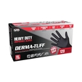 Sas Safety Derma-Tuff, Nitrile Disposable Gloves, 6 mil Palm , Nitrile, Powder-Free, XL, 120 PK, Black 66584